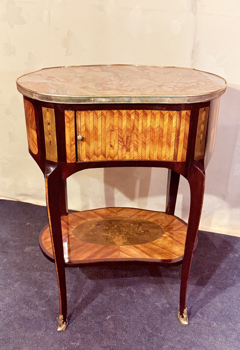 Living Room Table, Stamped Pierre Roussel, 18th Century -photo-3