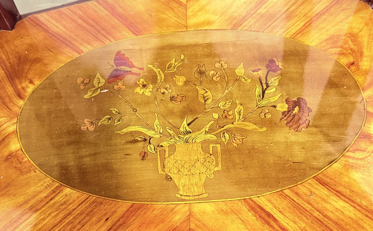 Living Room Table, Stamped Pierre Roussel, 18th Century -photo-3