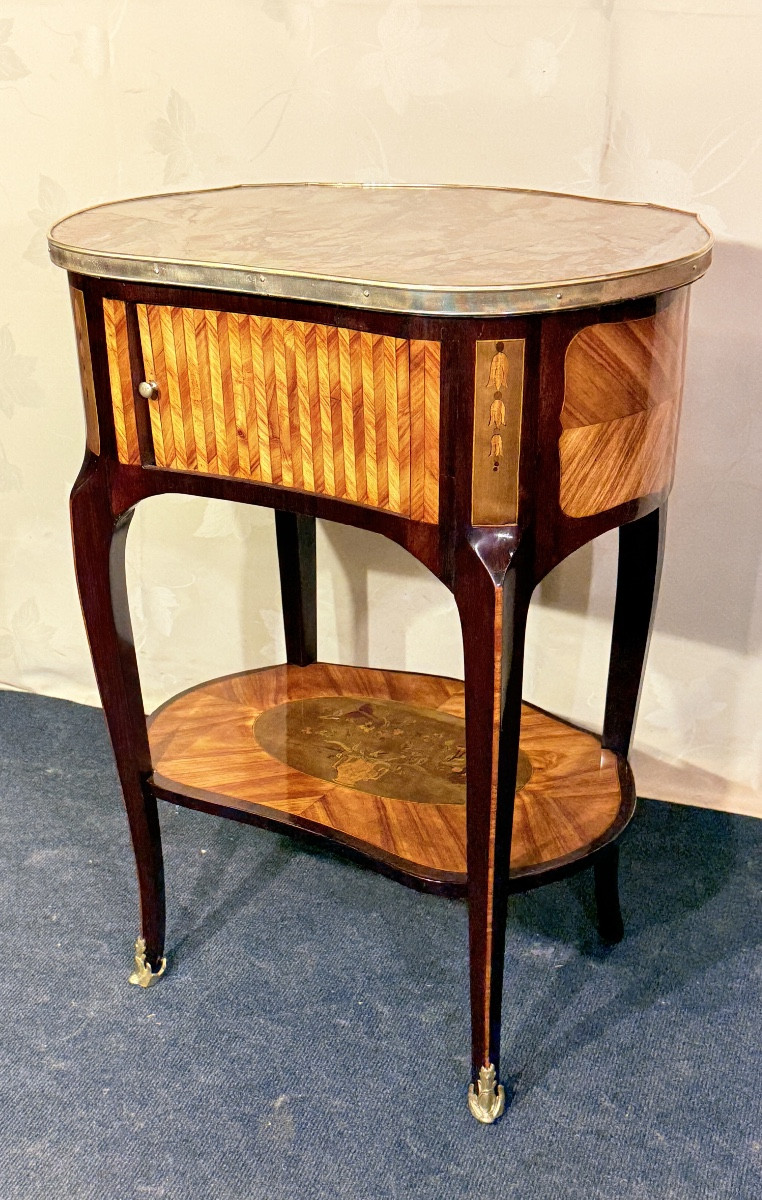 Living Room Table, Stamped Pierre Roussel, 18th Century -photo-7