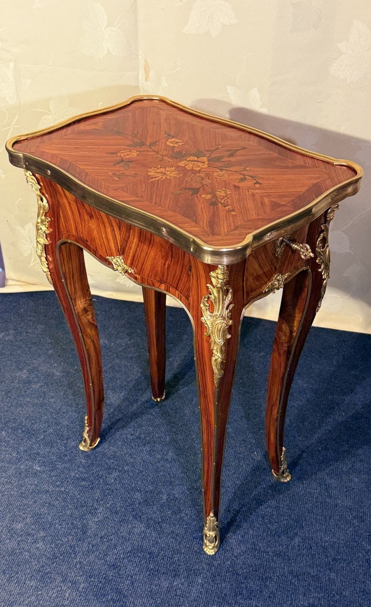 Table De Salon Louis XV , I. Dubois , Bronzes C Couronné , époque XVIIIe