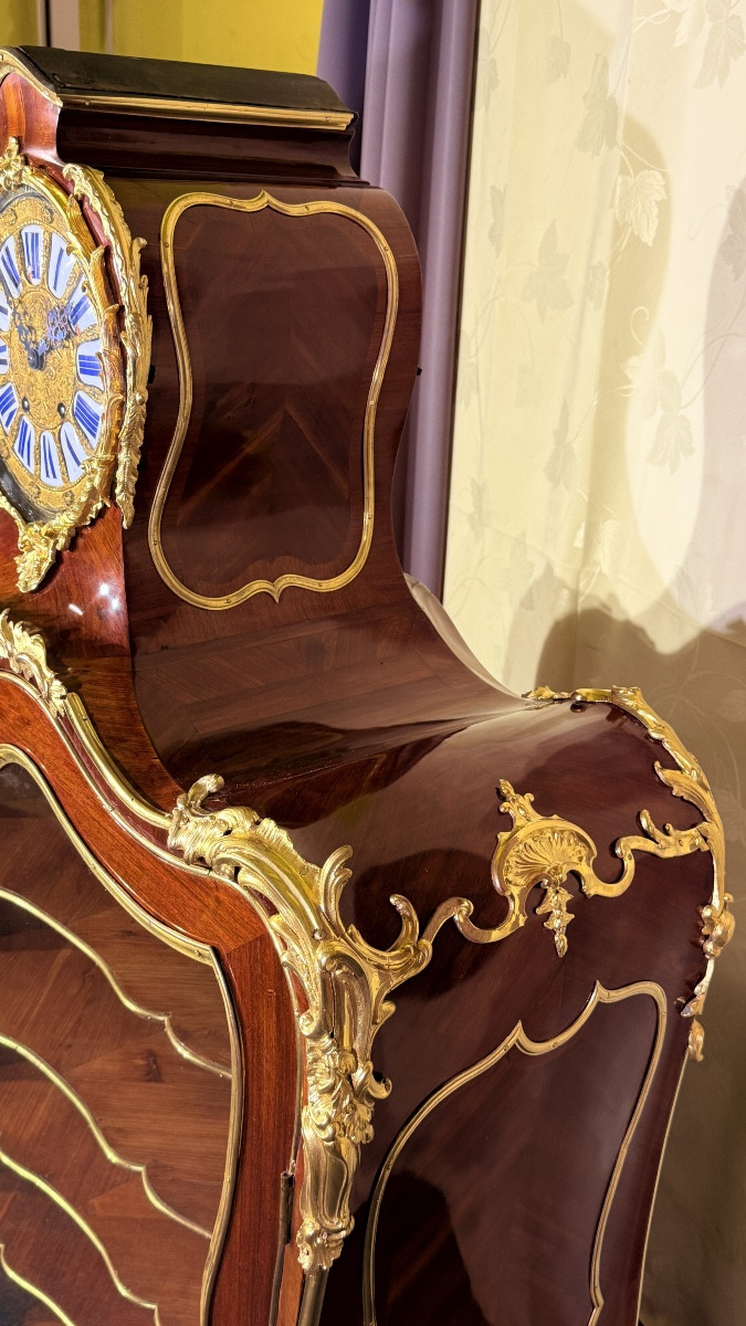 Cartonnier Louis XV Clock, 18th Century-photo-3