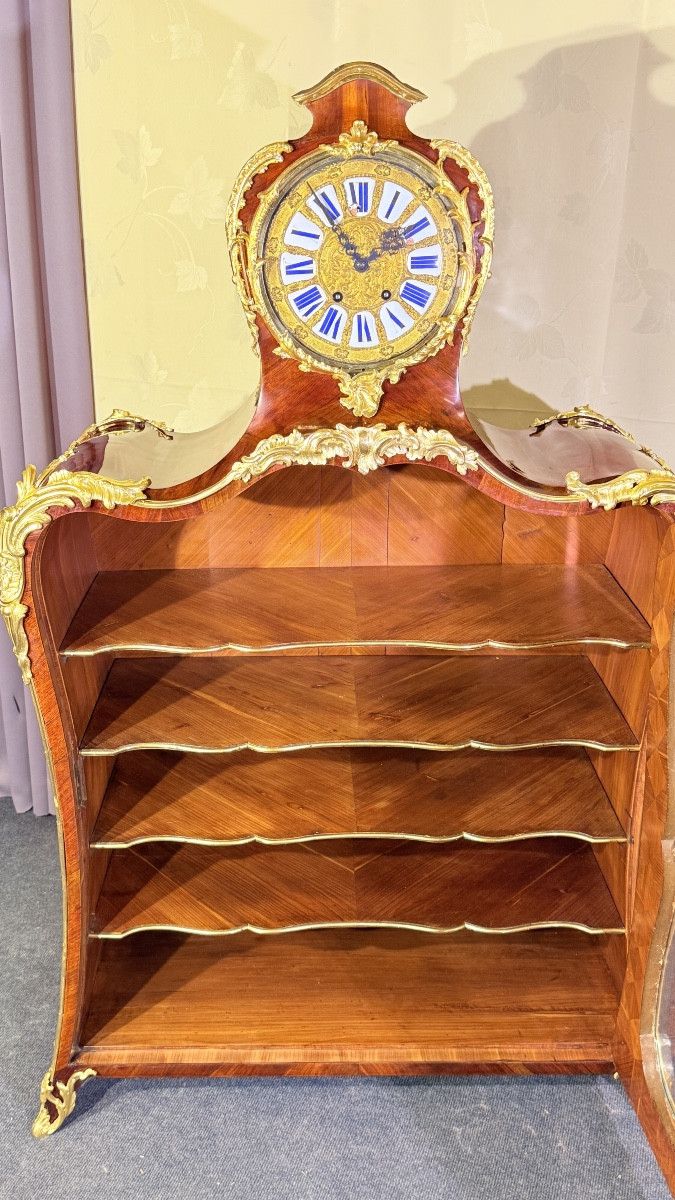 Cartonnier Louis XV Clock, 18th Century-photo-1