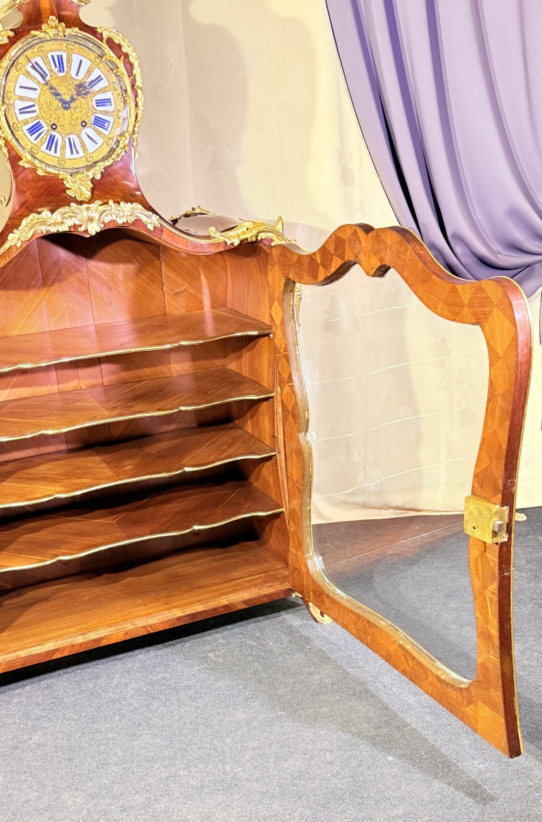 Cartonnier Louis XV Clock, 18th Century-photo-2