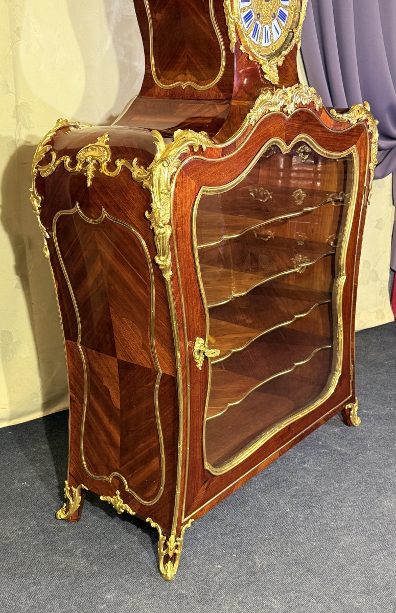 Cartonnier Louis XV Clock, 18th Century-photo-3