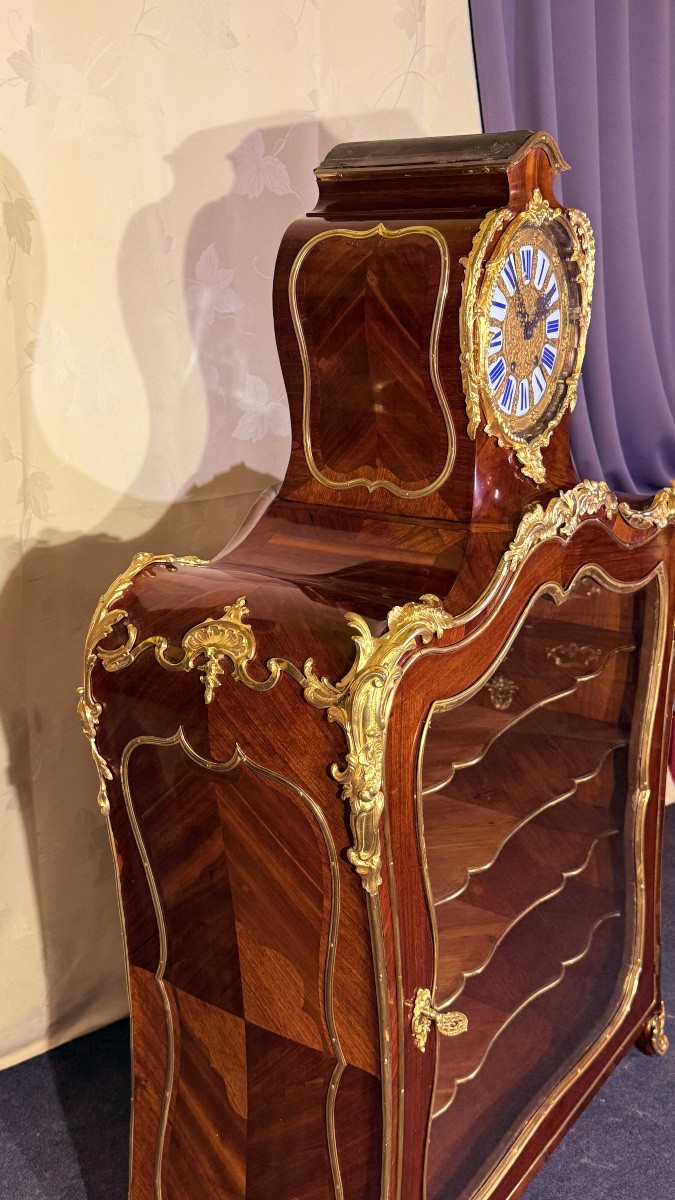 Cartonnier Louis XV Clock, 18th Century-photo-5