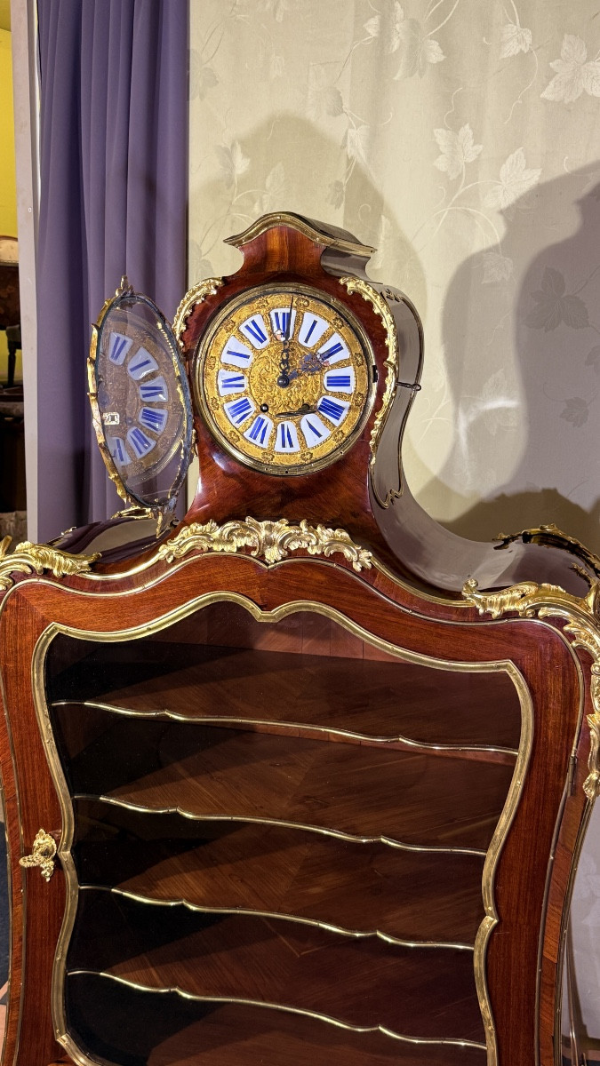 Cartonnier Louis XV Clock, 18th Century-photo-7