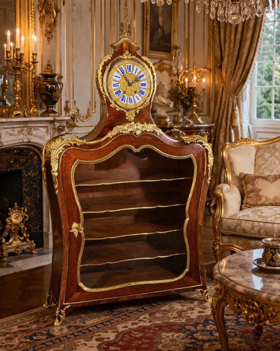 Cartonnier Louis XV Clock, 18th Century-photo-8