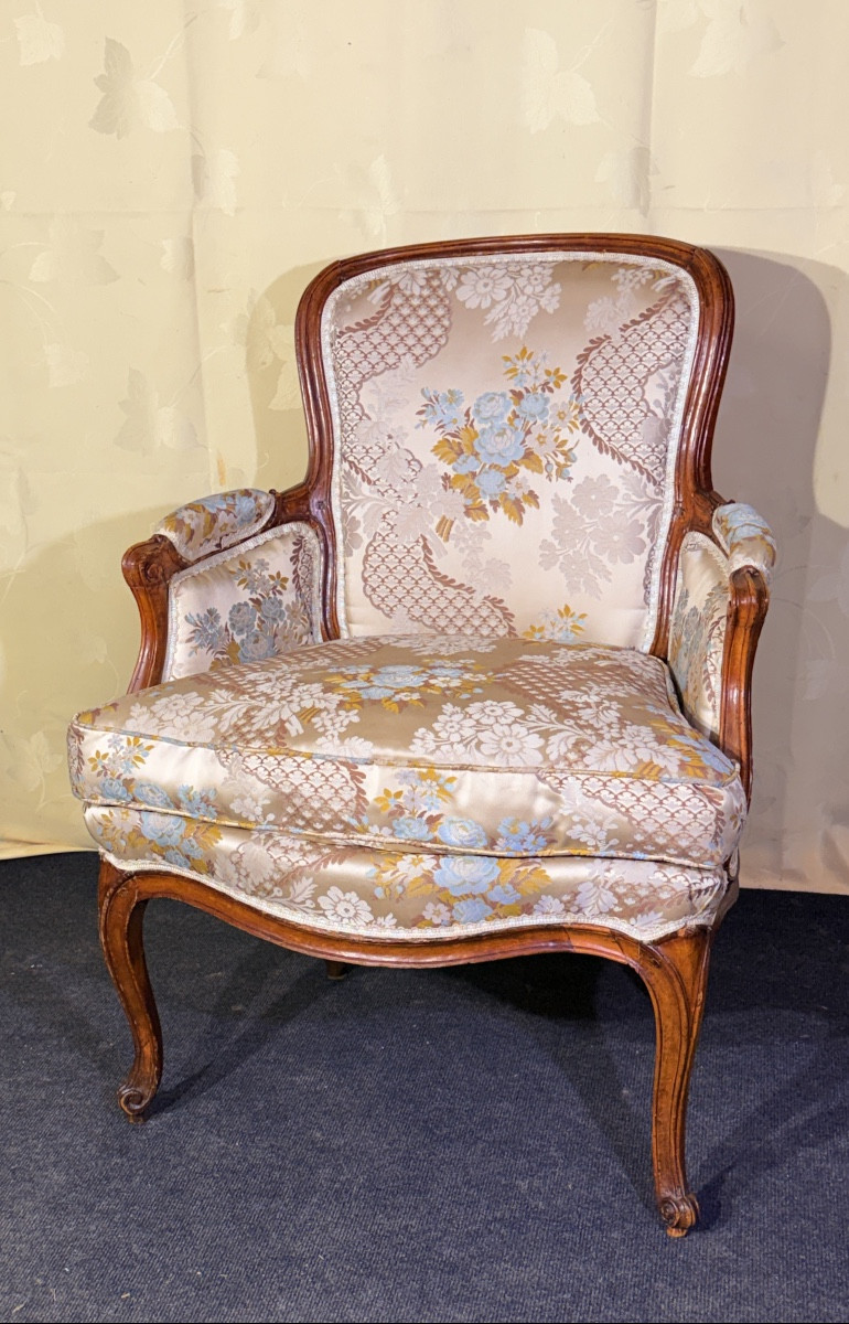 Bergère à Coussin , Estampillée Nicolas Quinibert Foliot ,Époque XVIIIe Siècle -photo-1