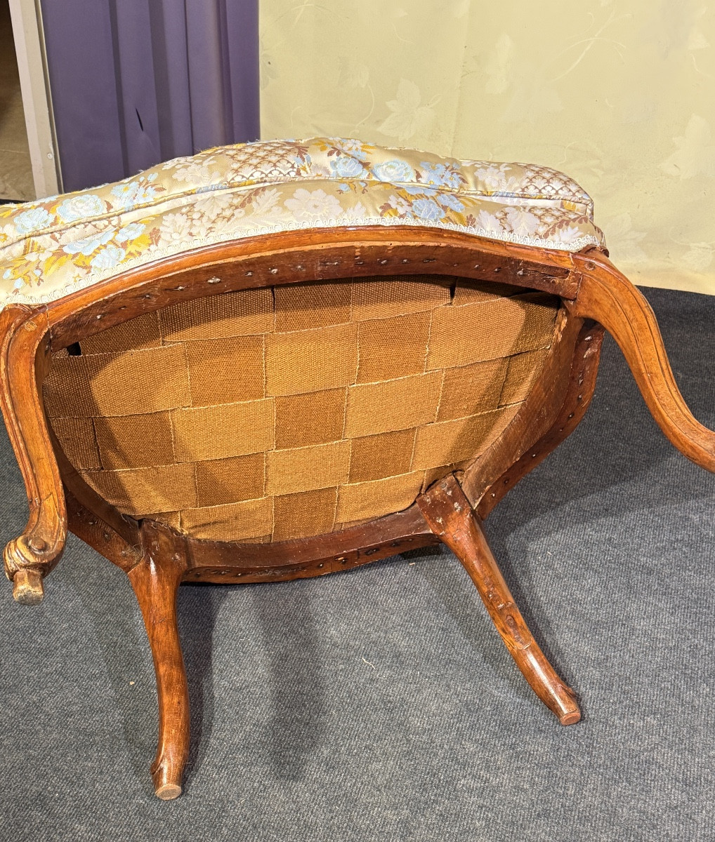 Bergère à Coussin , Estampillée Nicolas Quinibert Foliot ,Époque XVIIIe Siècle -photo-3