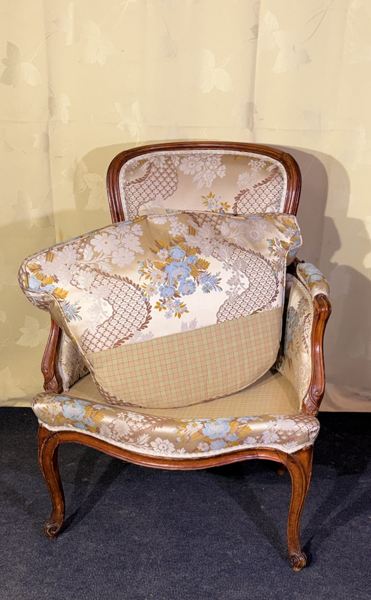 Bergère à Coussin , Estampillée Nicolas Quinibert Foliot ,Époque XVIIIe Siècle -photo-5