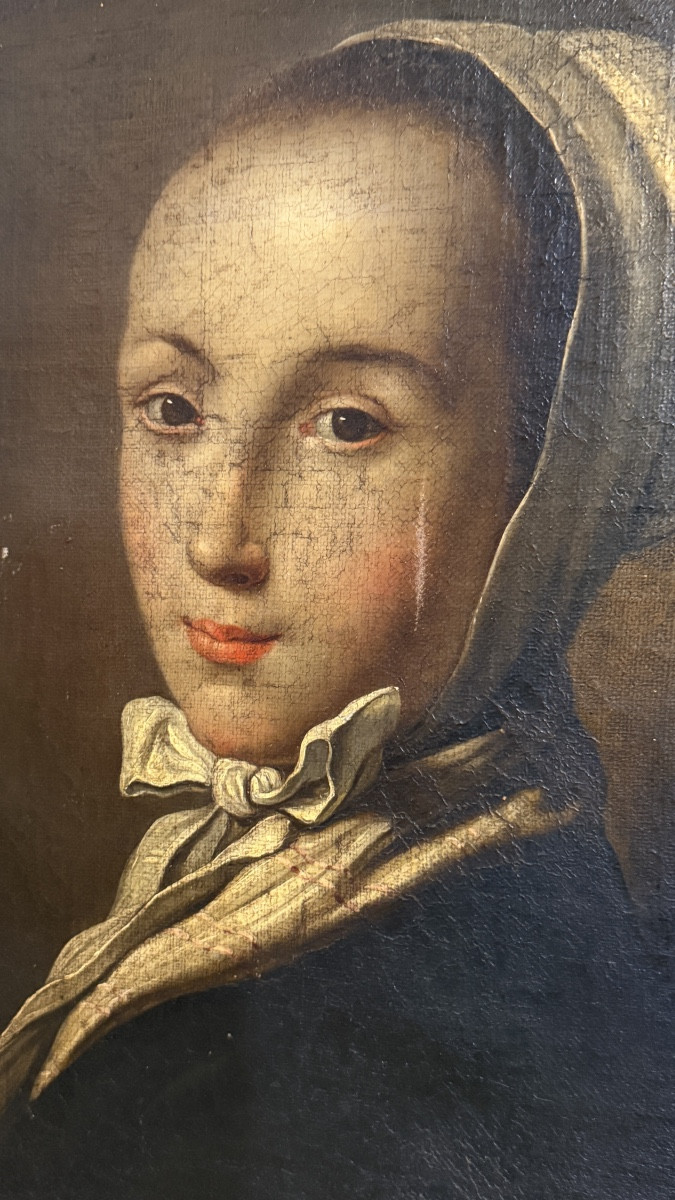 Portrait de Femme , Époque fin XVIIe , début XVIIIe -photo-3