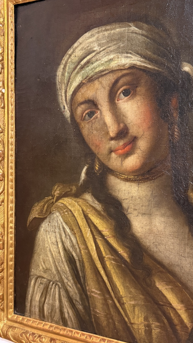 Portrait de Femme , Époque fin XVIIe , début XVIIIe Siècle -photo-5