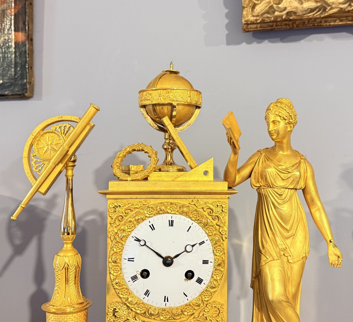 Pendule En Bronze Doré , Époque EMPIRE vers 1815 -photo-4