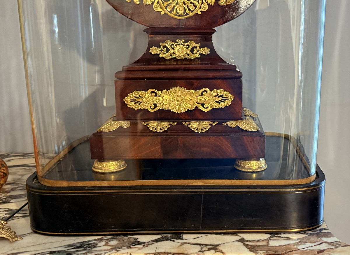 Grande Pendule LYRE  Charles X avec son Globe :  65 CM -photo-3