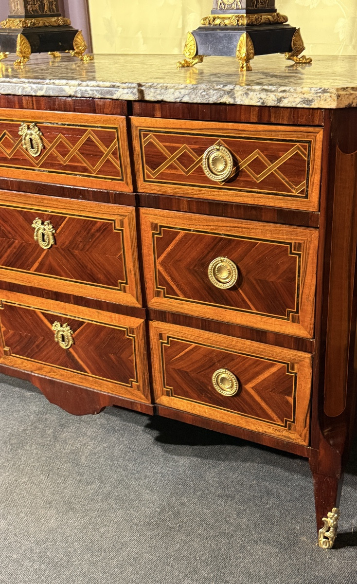 Central Chest Of Drawers Transition Period, 18th Century-photo-2