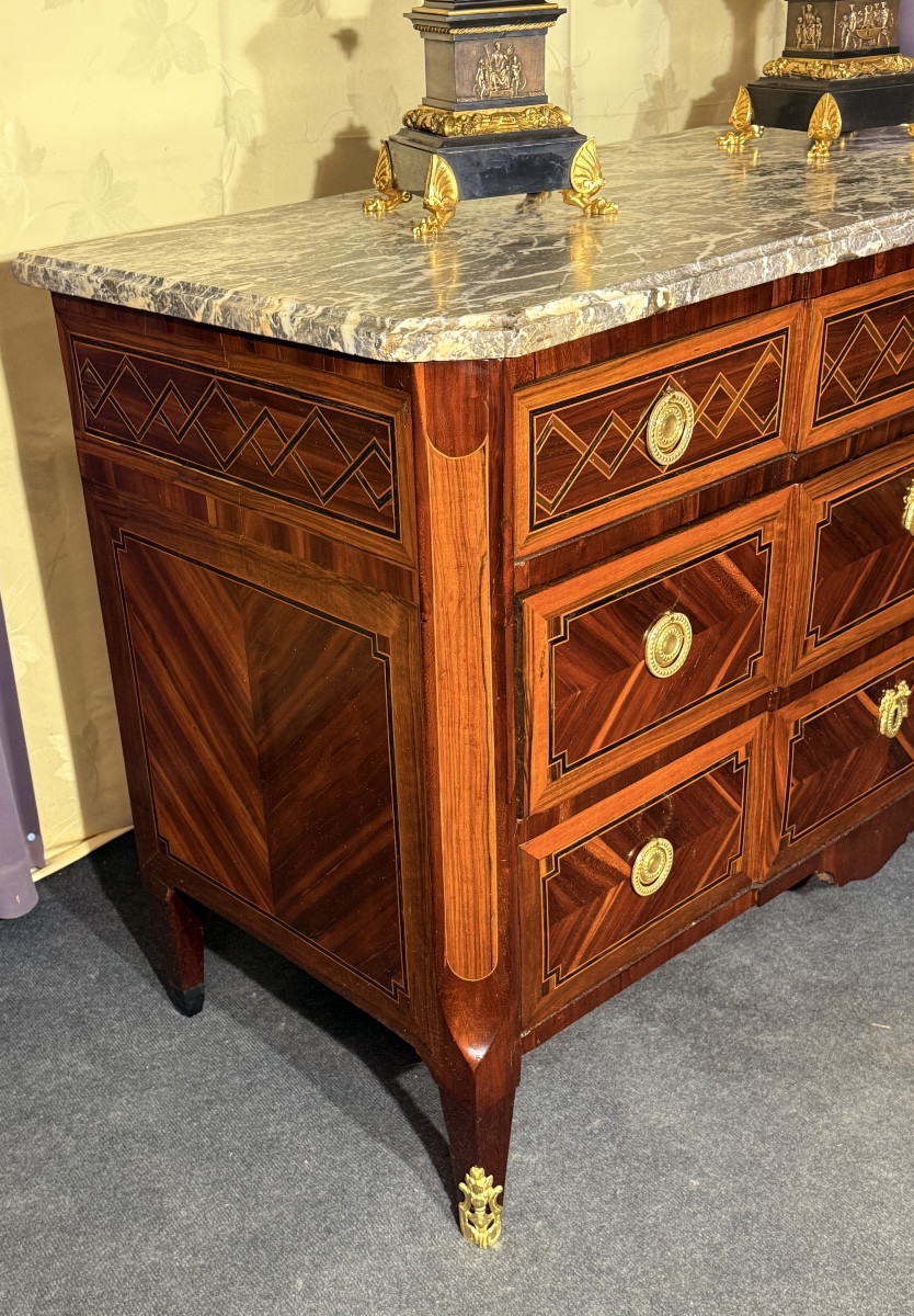 Central Chest Of Drawers Transition Period, 18th Century-photo-3