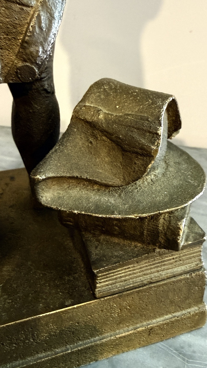 Statue Napoleon Bonaparte En Pied , Antique Bronze-photo-3