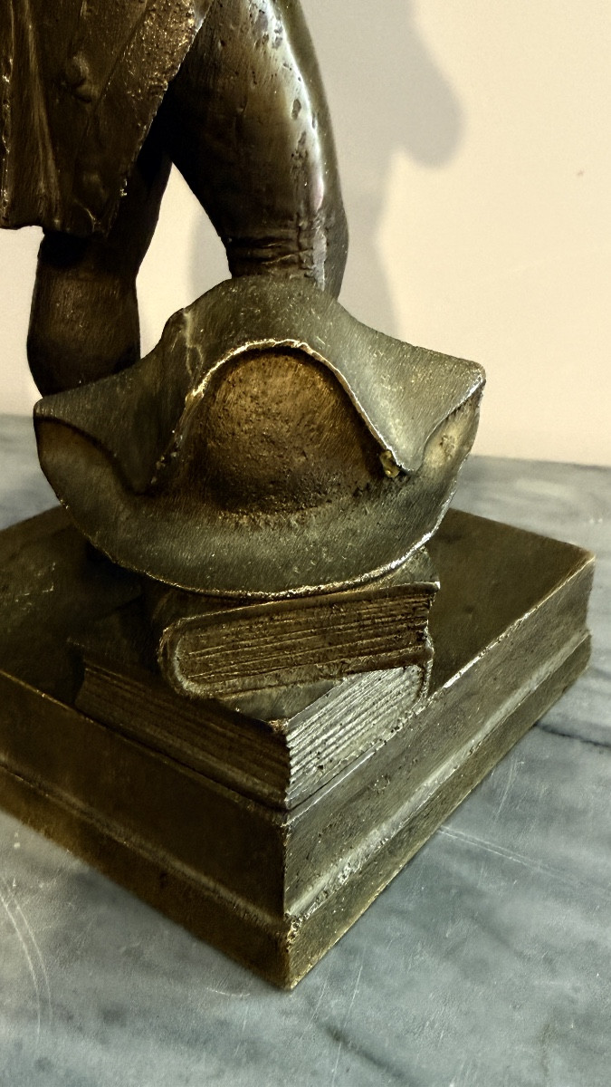 Statue Napoleon Bonaparte En Pied , Antique Bronze-photo-5