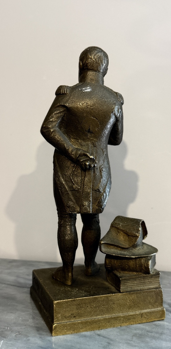 Statue Napoleon Bonaparte En Pied , Antique Bronze-photo-6