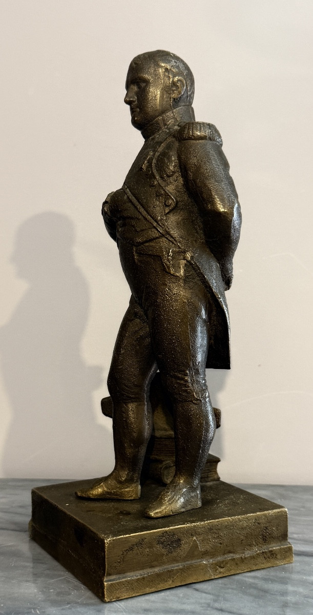 Statue Napoleon Bonaparte En Pied , Antique Bronze-photo-7