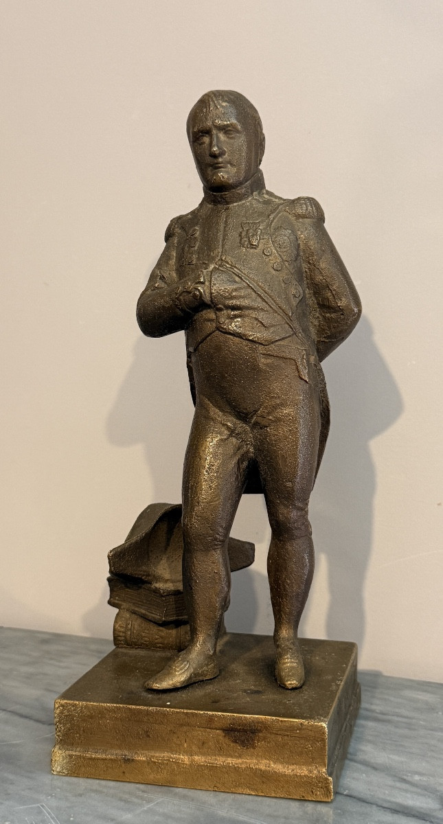 Statue Napoleon Bonaparte En Pied , Antique Bronze-photo-8