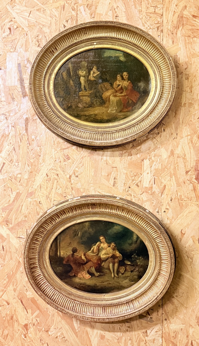 Pair Of Pendants : Lanfant De Metz ( 1814-1892 )