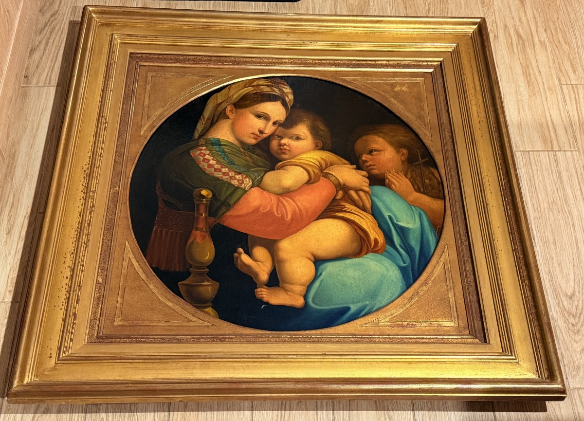 Virgin And Child , In The Taste Of Raphael , 19th Century
