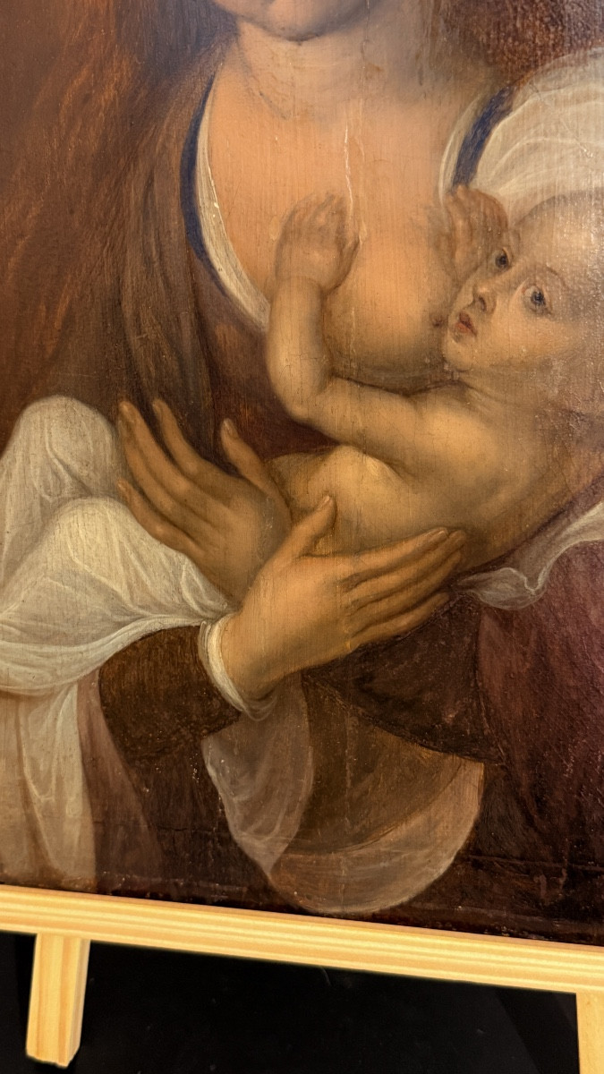 Tableau Vierge De Lait , 16th Century-photo-3