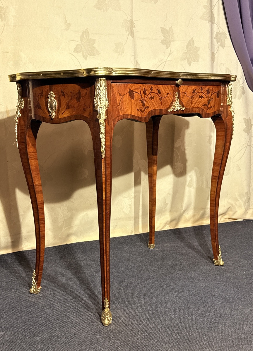 Louis XV Writing Table, 19th Century-photo-1