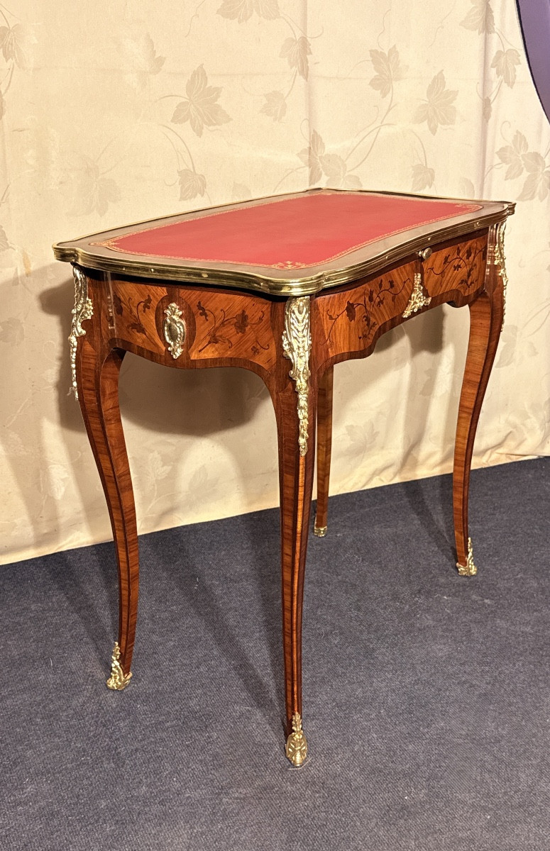Louis XV Writing Table, 19th Century-photo-2