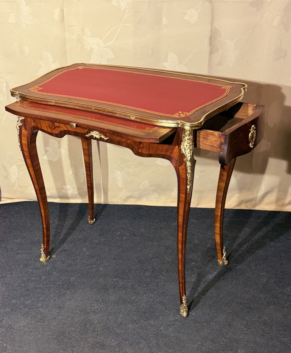 Louis XV Writing Table, 19th Century-photo-3