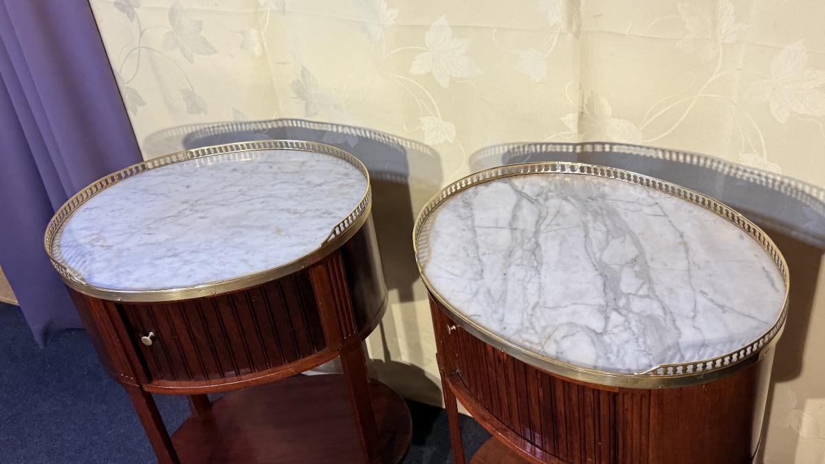 Pair Of Louis XVI Mahogany Chiffonnières, 18th Century-photo-6