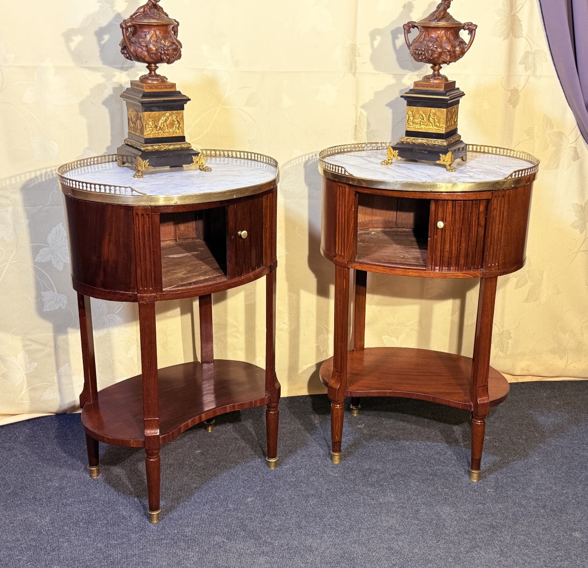 Pair Of Louis XVI Mahogany Chiffonnières, 18th Century