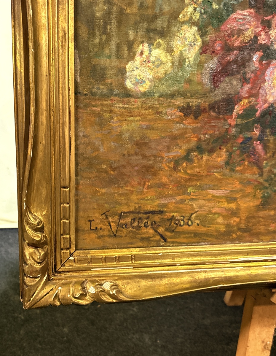 Tableau signé Ludovic Vallée ( 1864-1939 ) École Pointilliste -photo-1