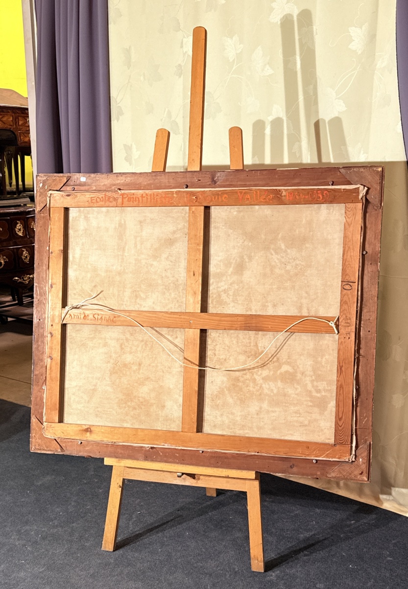 Tableau signé Ludovic Vallée ( 1864-1939 ) École Pointilliste -photo-2
