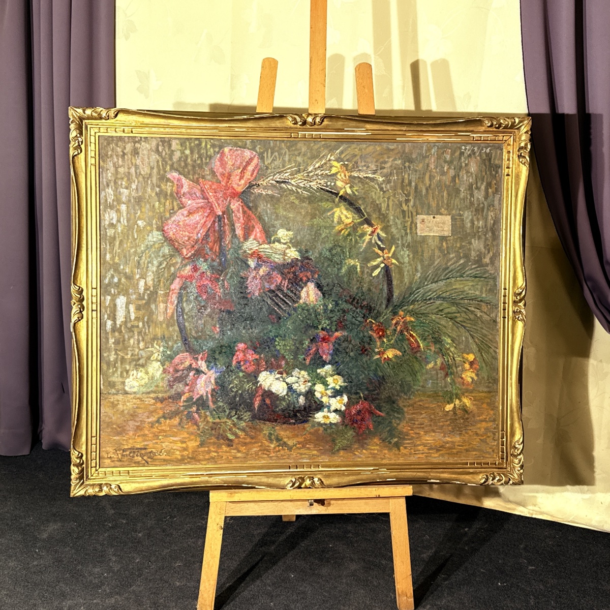 Tableau signé Ludovic Vallée ( 1864-1939 ) École Pointilliste -photo-8