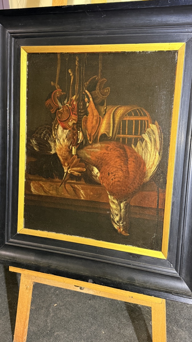 Still Life Painting , Retour De Chasse , 19th Century-photo-6