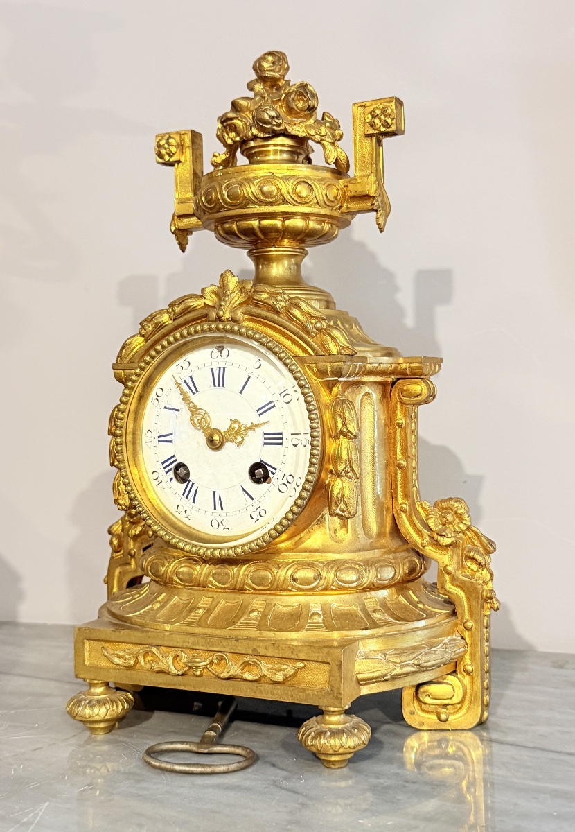 Louis XVI Bronze Clock, 19th Century
