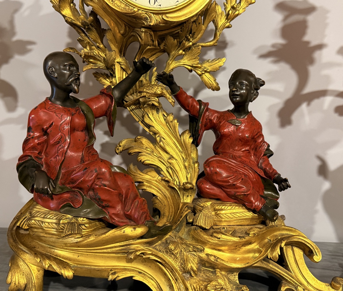 Pendule aux Chinois et ses 2 Candélabres , cadran signé Imbert l’aîné -photo-6
