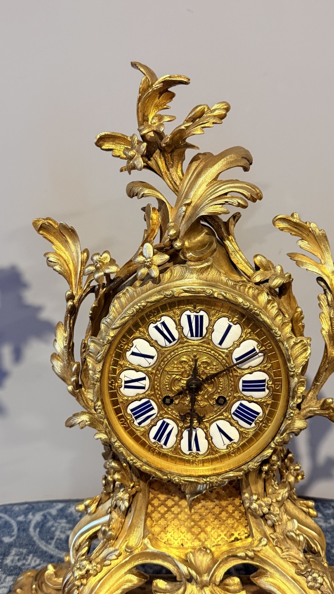 Garniture de Cheminée Louis XV En Bronze , XIXe Siècle -photo-3