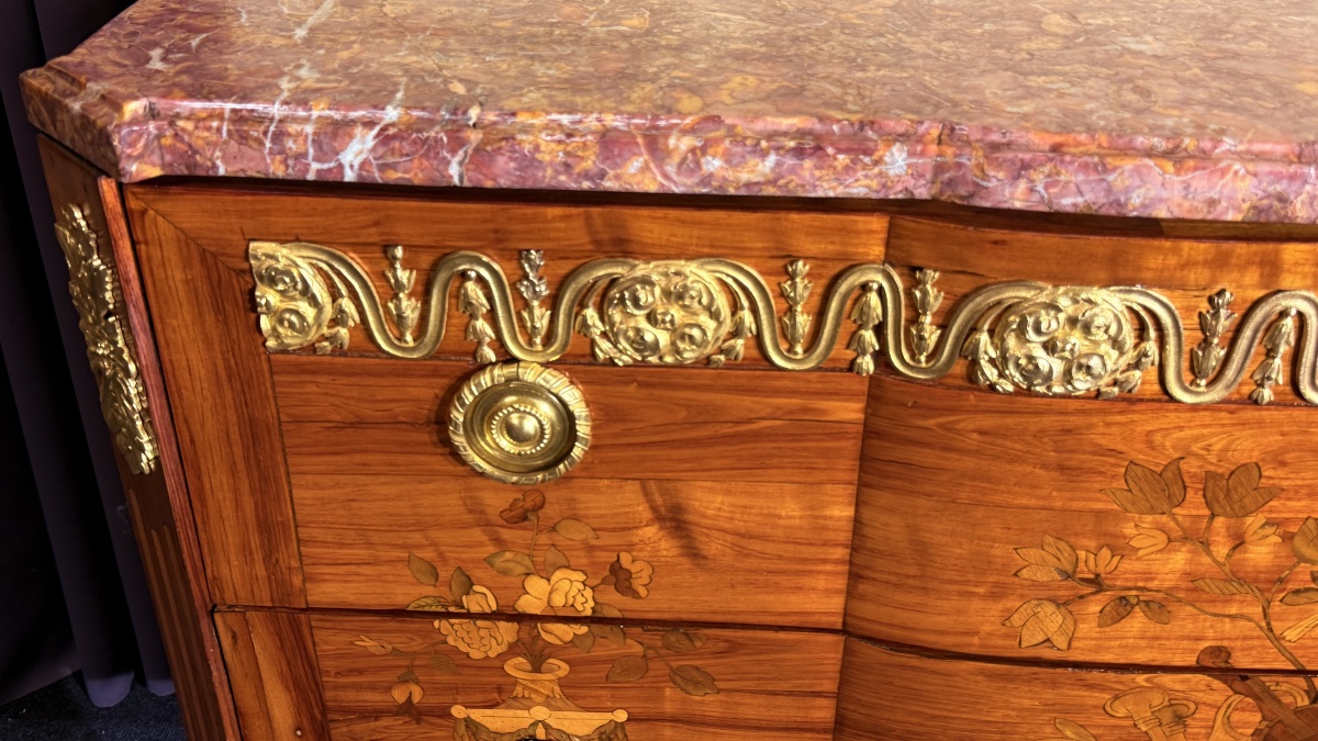 Commode Estampillée Pierre ROUSSEL , 18eme Siècle -photo-4