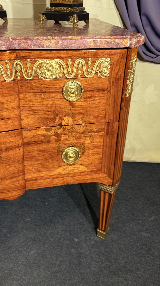 Commode Estampillée Pierre ROUSSEL , 18eme Siècle -photo-2