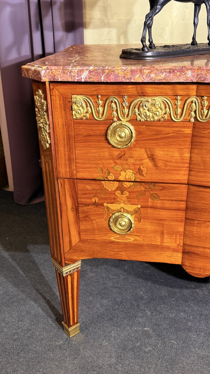 Commode Estampillée Pierre ROUSSEL , 18eme Siècle -photo-3