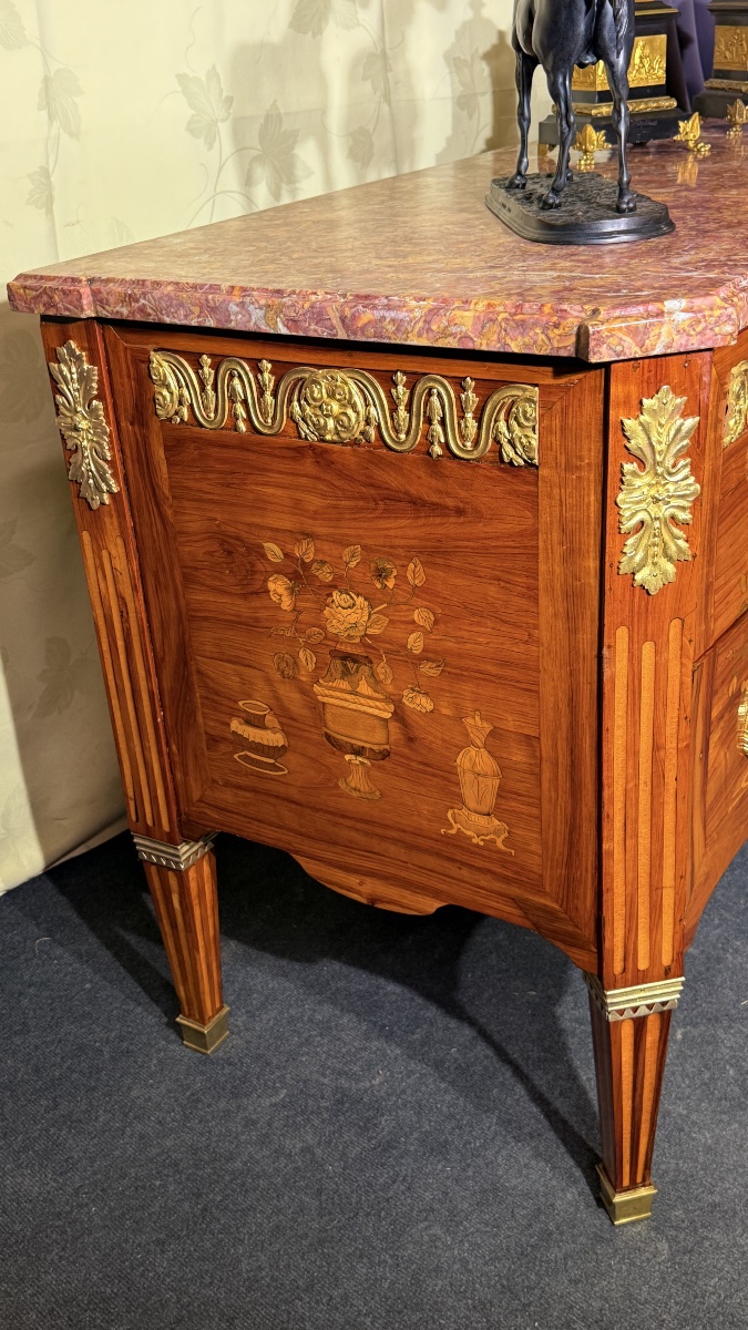 Commode Estampillée Pierre ROUSSEL , 18eme Siècle -photo-7