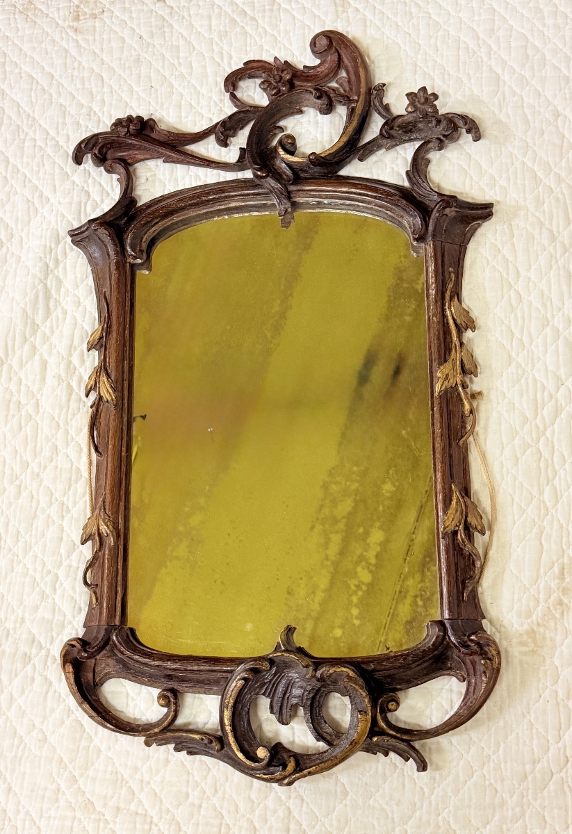 Louis XV-style Mirror In Carved Oak -photo-2