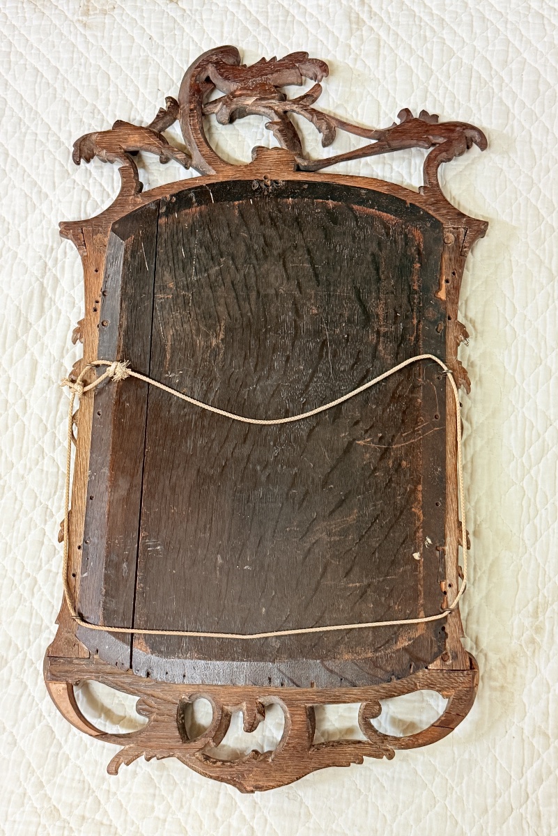 Louis XV-style Mirror In Carved Oak -photo-5