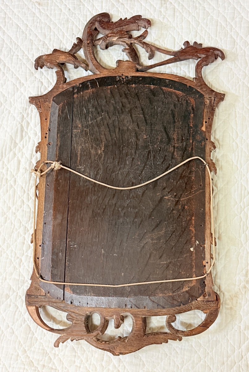 Louis XV-style Mirror In Carved Oak -photo-8