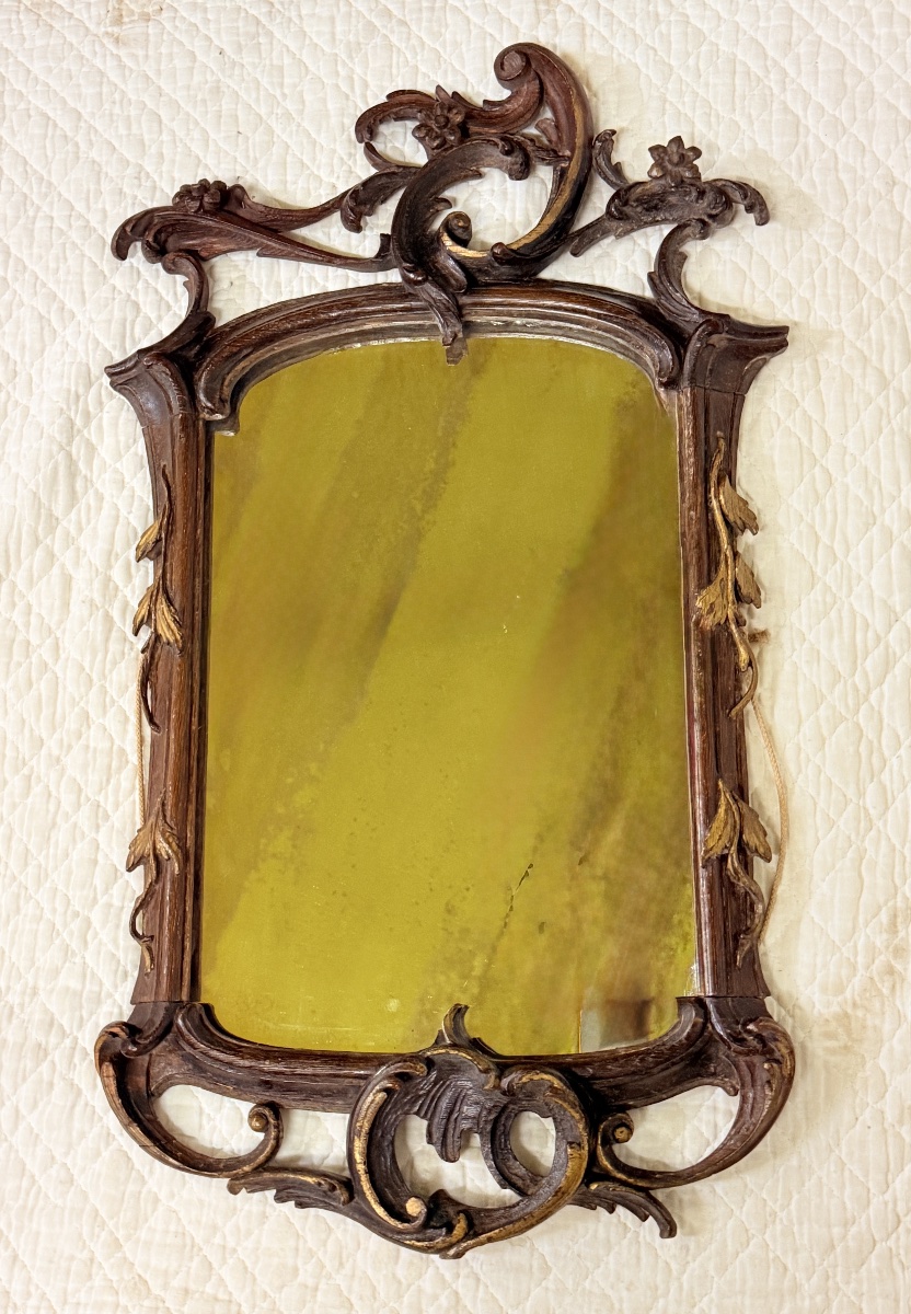 Louis XV-style Mirror In Carved Oak 