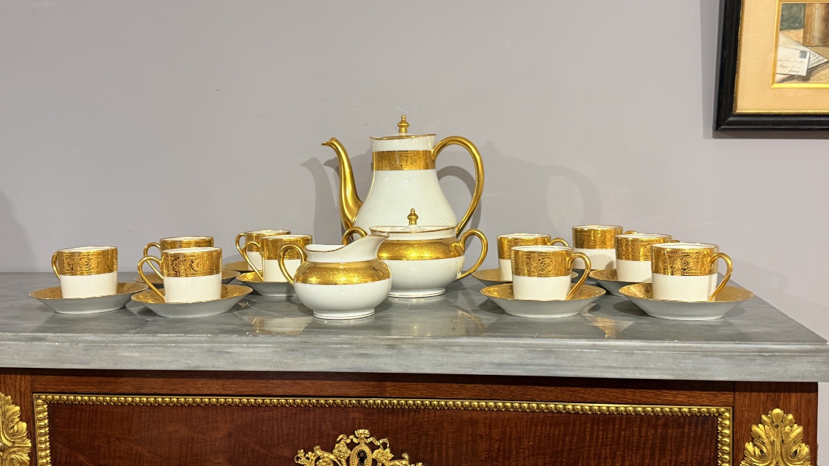 Service à Café signé THISTLE Haviland LIMOGES France 