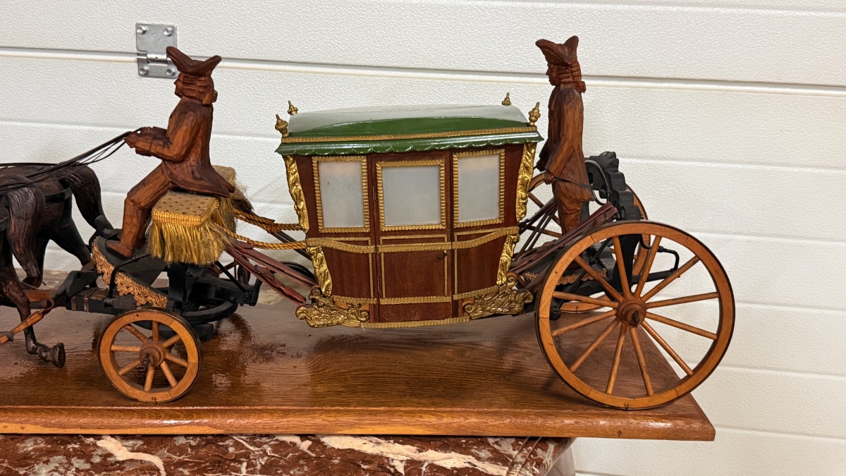Maquette : Carosse Royal d’apparat tiré par 4 Chevaux : 140 CM -photo-2